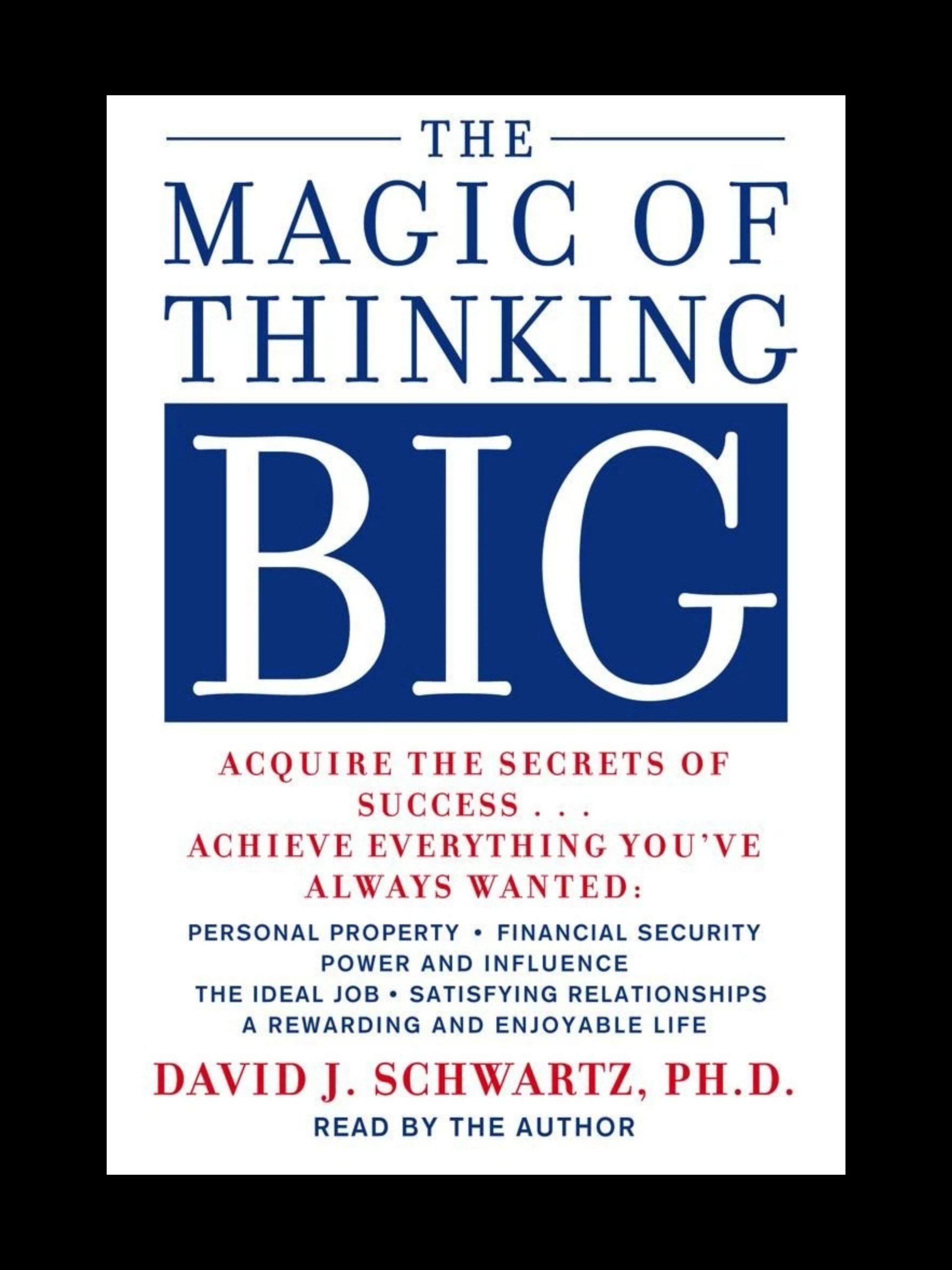 The Magic of Thinking Big book cover by David J Schwartz mindset success guide