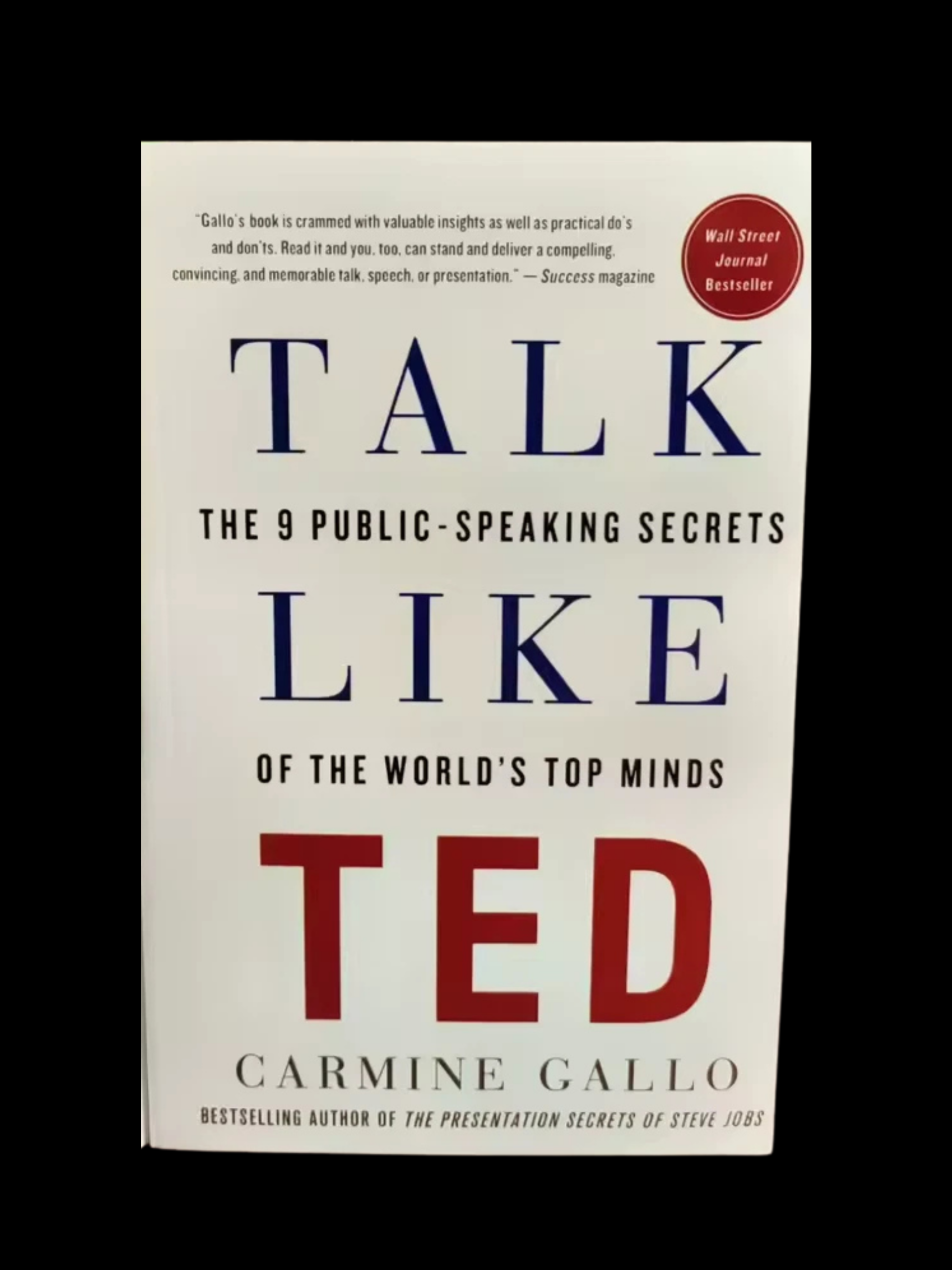 Talk Like TED book cover by Carmine Gallo leadership and public speaking guide